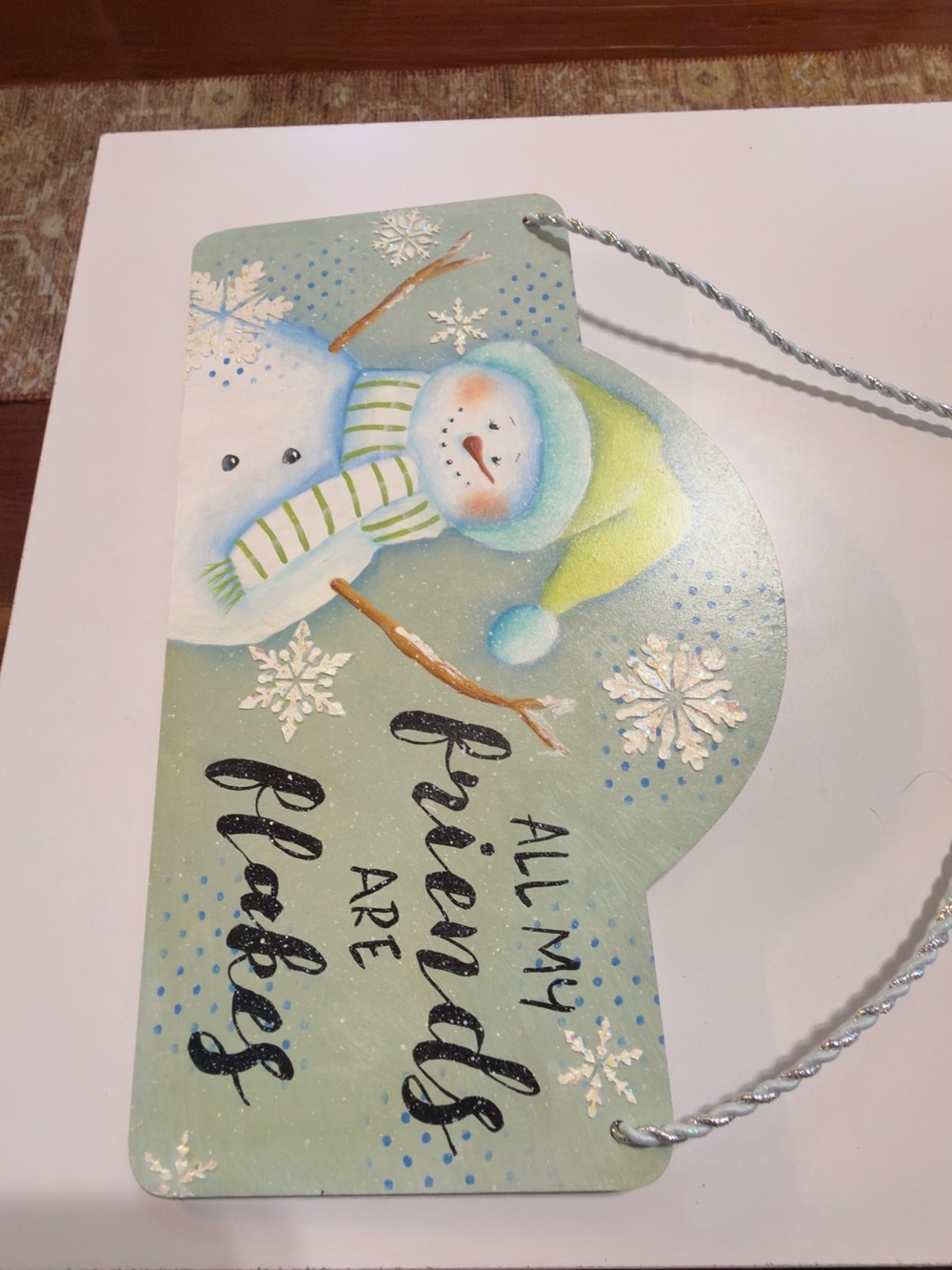 Spring Welcome/Snowman Hanging Sign - Picture 4 of 4
